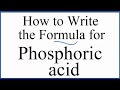 Phosphoric Acid and Phosphate Ions