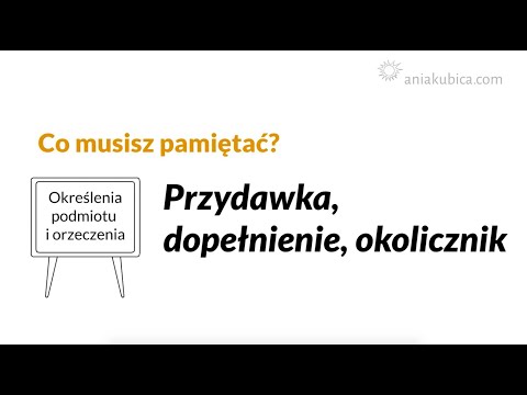 Przydawka, dopełnienie, okolicznik
