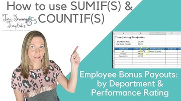 Excel SUMIFS & COUNTIFS for HR Bonus Calculations
