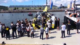 "Volvo Ocean Race": Roką Milevičių ir Team Brunel sveikino patrankų šūviai