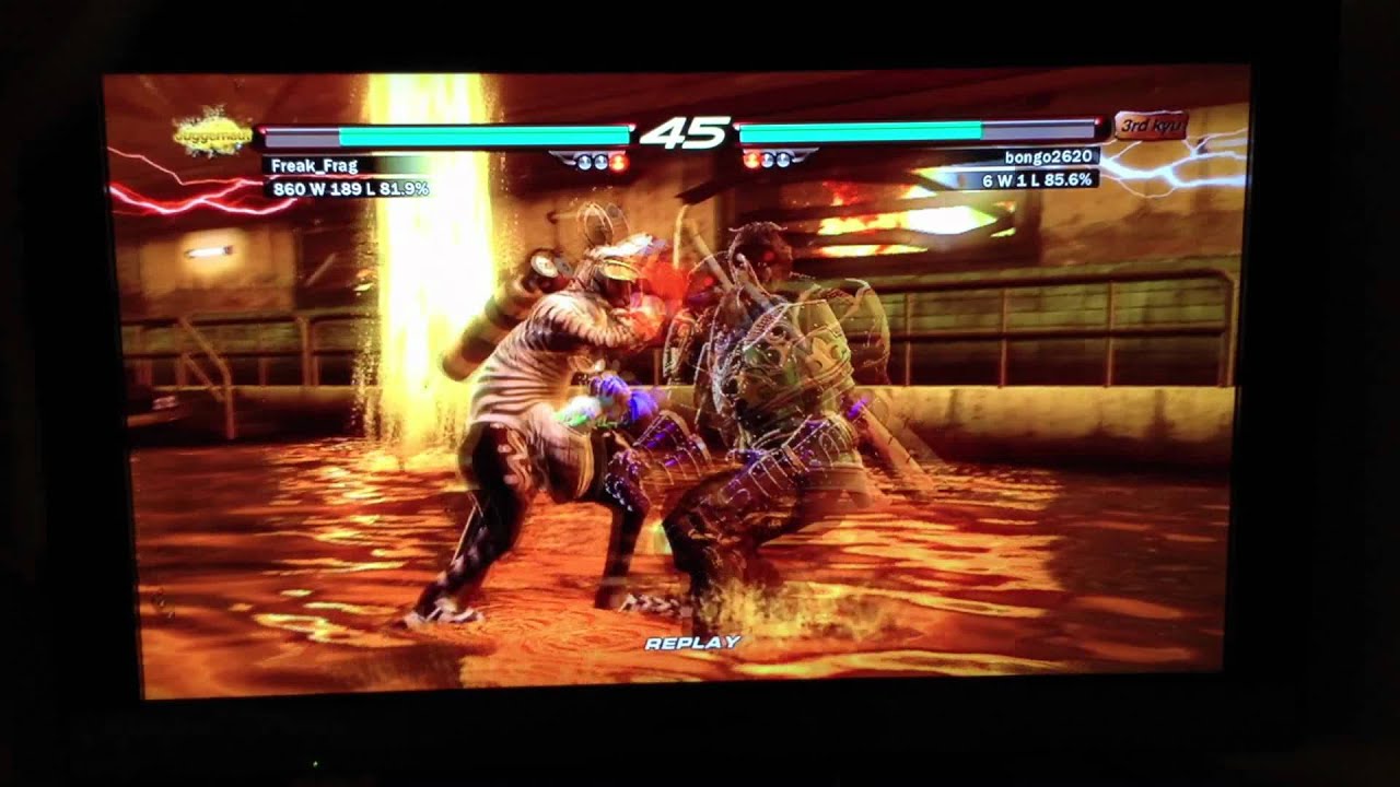 TEKKEN 6 ONLINE Roger (Freak_Frag) VS Armor King (YOUNG-BUCK-OK)