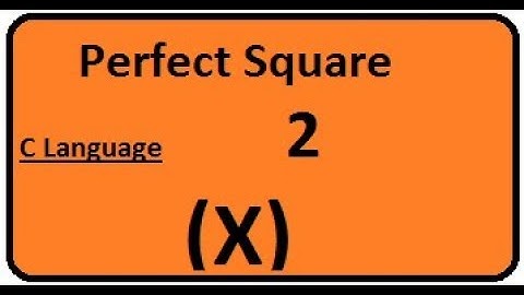 C programe to find a number is  perfect square or not....