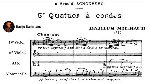 Darius Milhaud - String Quartet No. 5, Op. 64 (1920)