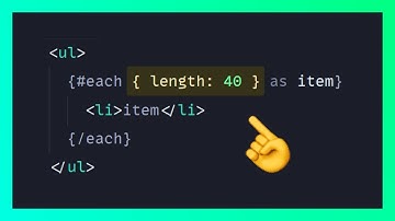 How Does This Work? Loop Over Any Number Of Items In Svelte