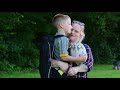 The boy who plays rugby with an oxygen tank on his back