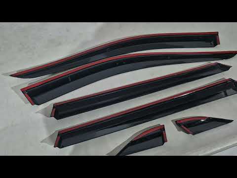 Ветровики на окна с хромом Niken Luxury (6 шт) для Toyota Rav 4 2019- гг, видео 1