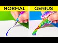 MIND-BLOWING ART CHALLENGE: School Tricks and Hilarious Ideas from 123GO! Genius