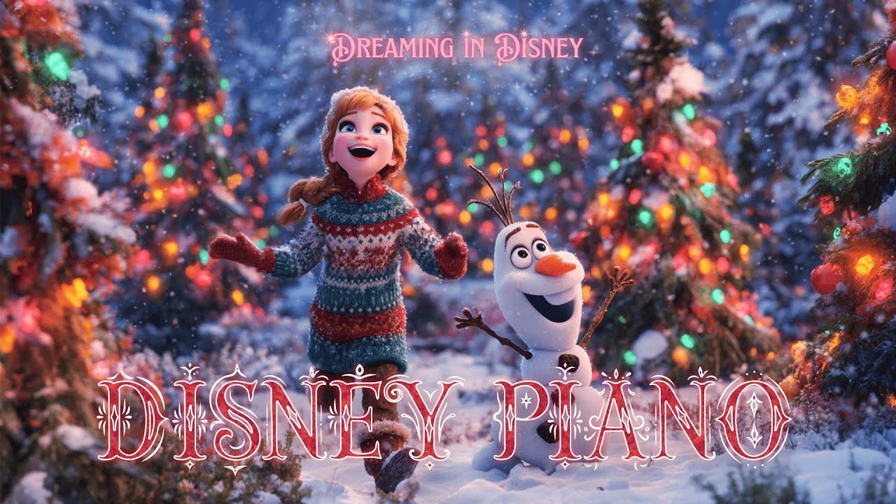 ️ Frozen Winter 2025 ☃️ Magical Christmas Ambience 🎹 Upbeat Disney ...
