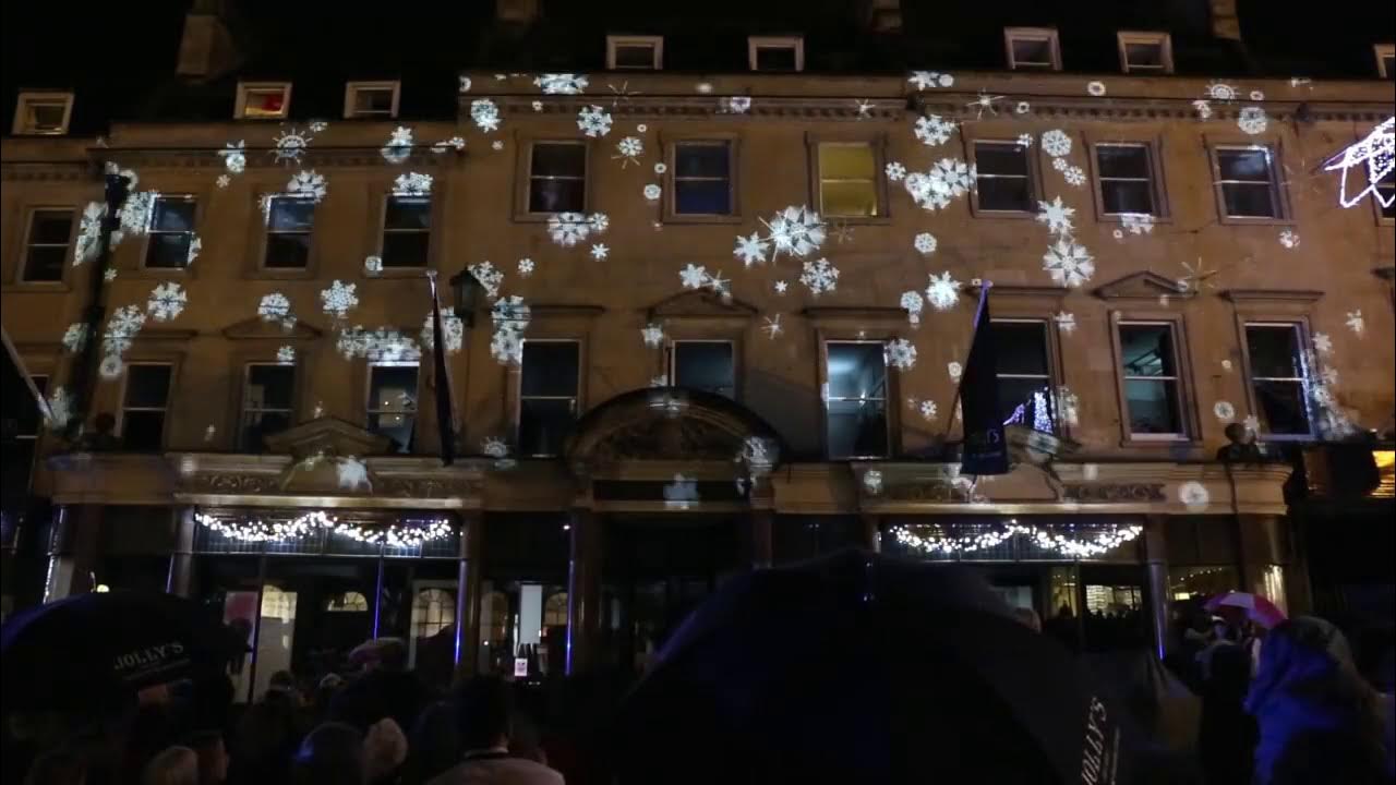 The Bath Christmas Lights SwitchOn 2014 Jolly's Video Mapping Light