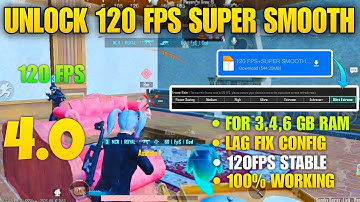 ✨ 120 FPS+SUPER SMOOTH CONFIG BGMI 4.0 |BGMI LAG FIX CONFIG 4.0 | 120 FPS LAG FIX CONFIG PUBG 4.0