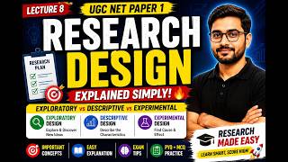 Research Design Explained Simply 🔥 | UGC NET Paper 1