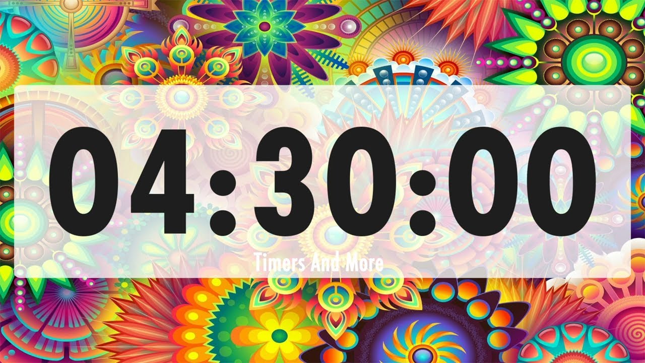 4 Hour 30 Minute Timer with Alarm 🔔 [NO MUSIC] - YouTube