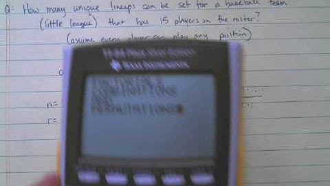TI-84 Tutorial - Factorials, Combinations, and Permutations.avi
