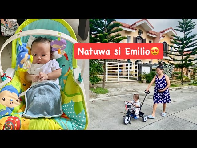 Tuwang tuwa si Baby Teo sa rocking chair | Nag deliver ng centella 😍 class=
