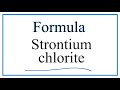Strontium Chlorite and Ionic Compounds