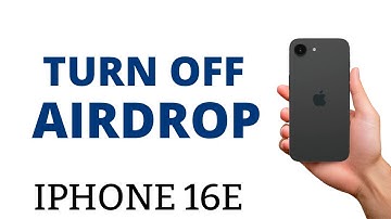 How to TURN OFF AIRDROP on the iPHONE 16e!
