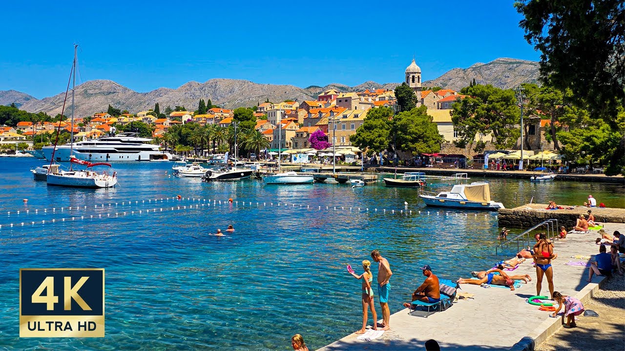 Cavtat Croatia 4K Charming Old Town Walking Tour 2025
