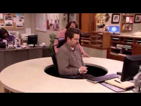 Parks And Recreation Ron S Swivel Chair Youtube