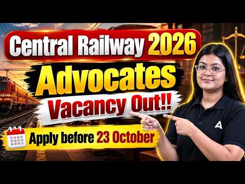 Central Railway Advocates Recruitment 2026 | Apply Online | By Diksha Singh