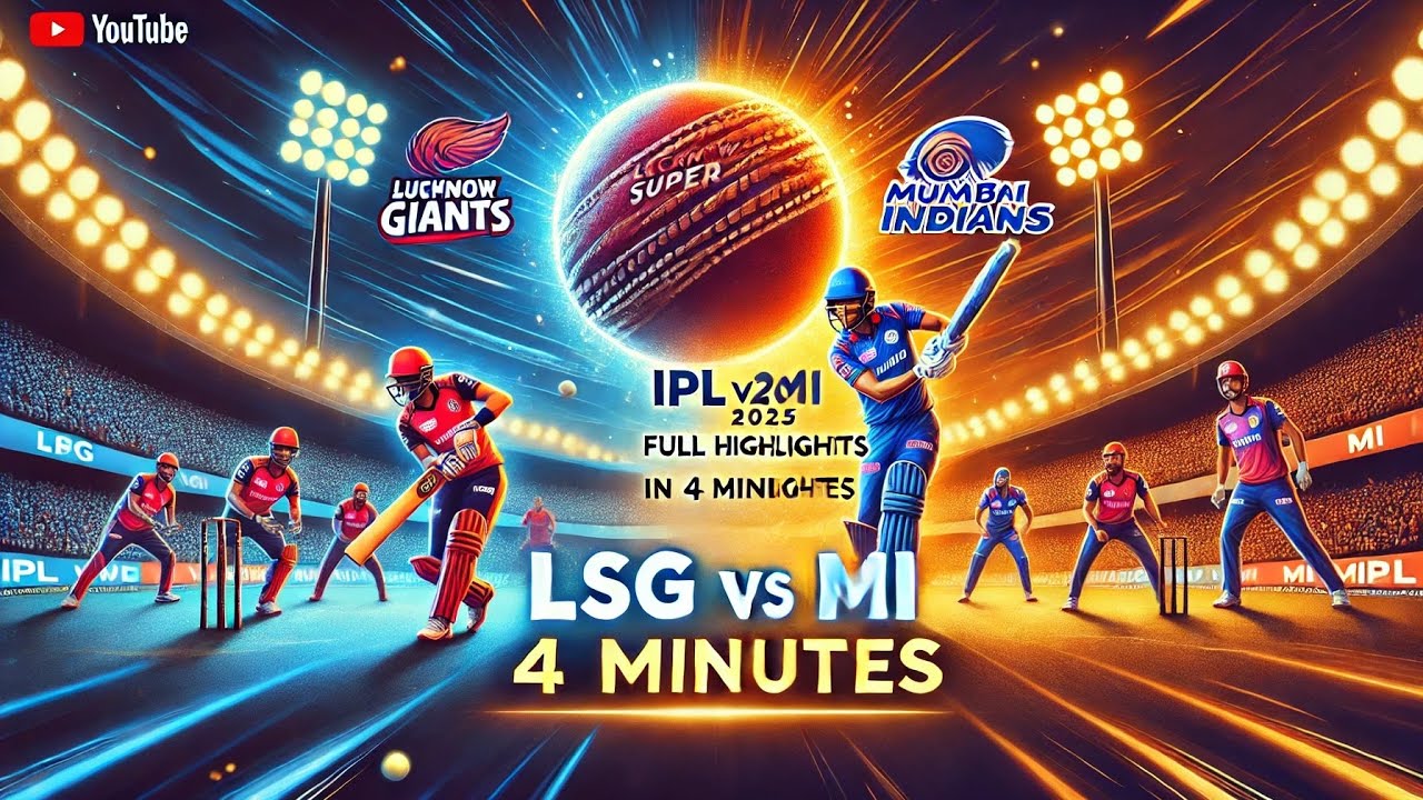 LSG vs MI: 4-Minute IPL 2025 Match Highlights – Action-Packed Recap 