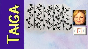 The 100 Day Project 2019 || 100 Days of Zentangle ® || Day 77 Taiga