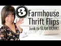 ALL NEW VIDEO!! 3 Farmhouse Thrift Flips | Farmhouse Junk to SLAM DUNK