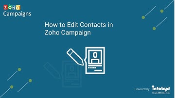 How to Edit Contacts in Zoho  Campaign