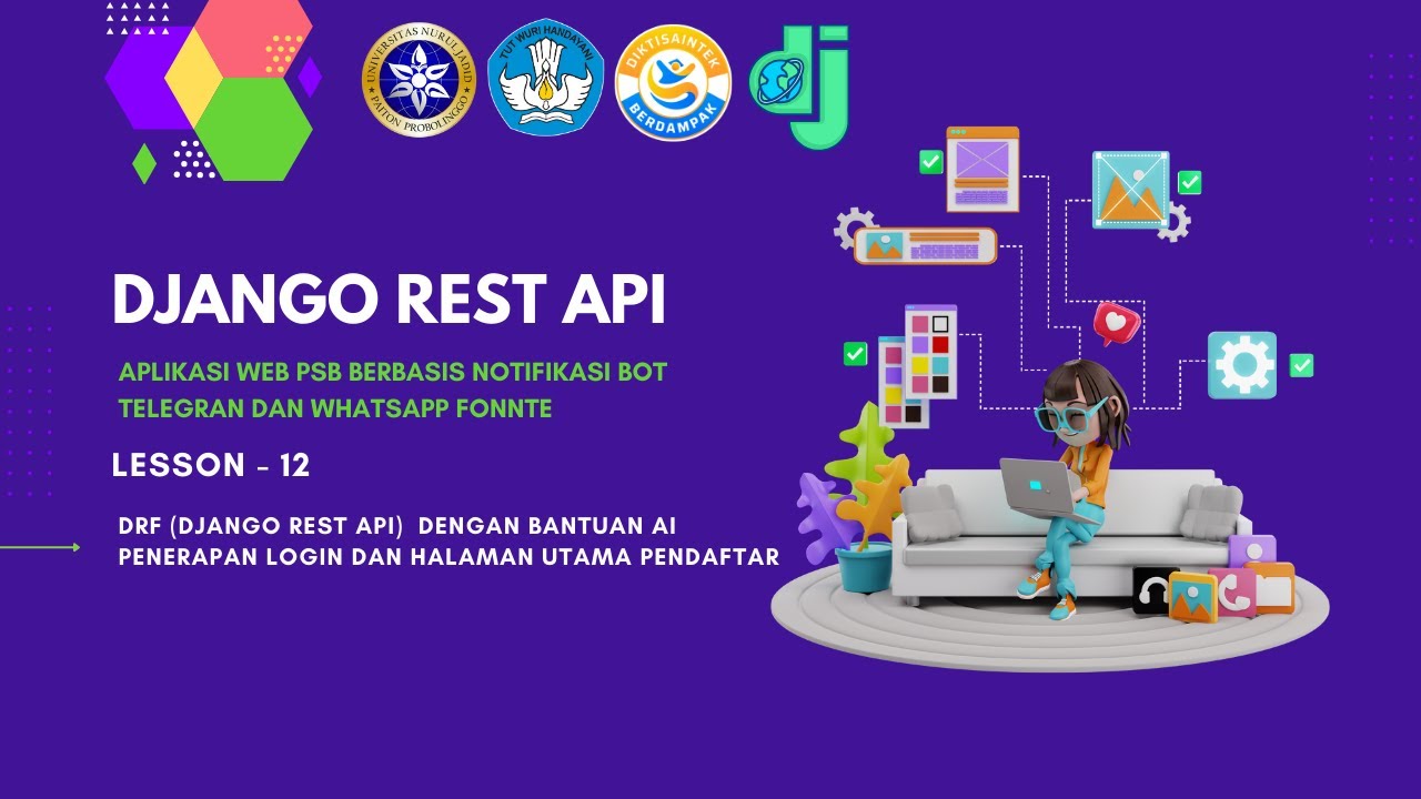 Login dan Halaman Pendaftar dengan AI, Django Rest Framework dengan sistem JWT