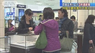 2014年全国百貨店売上高　3年連続のプラスに・・・(15/01/19)