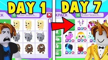 I Traded in a RICH ONLY SERVER for 7 Days.. (Adopt Me)