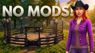 Realistic Horse Round Pen - Medium (No Mods) | The Sims 4 PS5 Tutorial