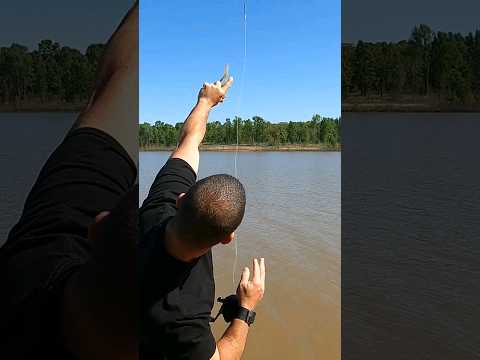 Fishing like Spiderman #catapult #slingshot