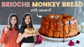 How to Make BRIOCHE MONKEY BREAD with CARAMEL GLAZE - Monkey Bread from Scratch!