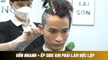 TB31| Cách ÉP SIDE + UỐN NHANH khi làm độc lập - Hùng Barber Sharing