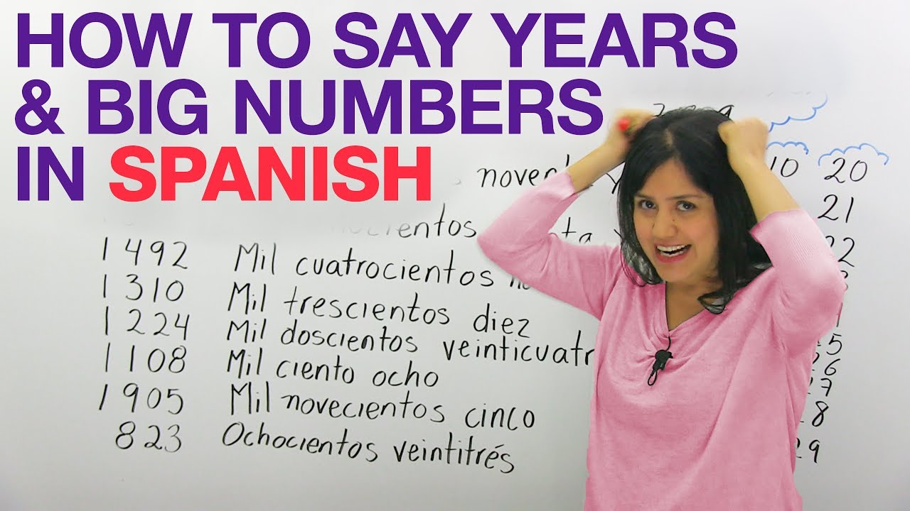 Learn Spanish: Big Numbers, Years, Dates, Quantities, And Money In Spanish