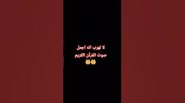 لا تهرب انه اجمل صوت القرآن الكريم  🤲🤲