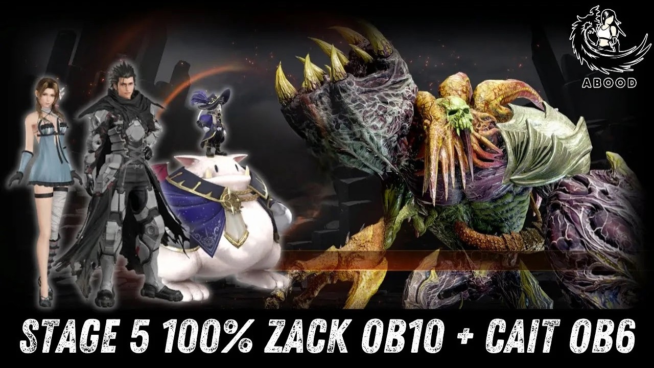 FF7EC GB19 Post Update ST5 100%  Zack, Cait  and Aerith Team