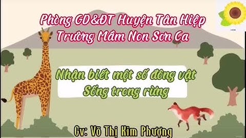 PTNT: NHẬN BIẾT MỘT SỐ ĐỘNG VẬT SỐNG TRONG RỪNG (4-5 TUỔI)