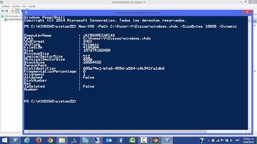Hyper V - Crear disco duro virtual VHDX desde Windows PowerShell