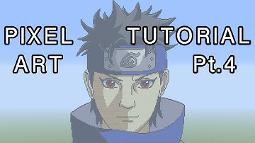Minecraft Pixel Art Tutorial - Shisui Uchiha (Naruto Shippuden) Part 4