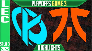 KC vs FNC | LEC Playoffs 2025 – Hoogtepunten (wedstrijd 3) | Kaza LoL LCS Hoogtepunten