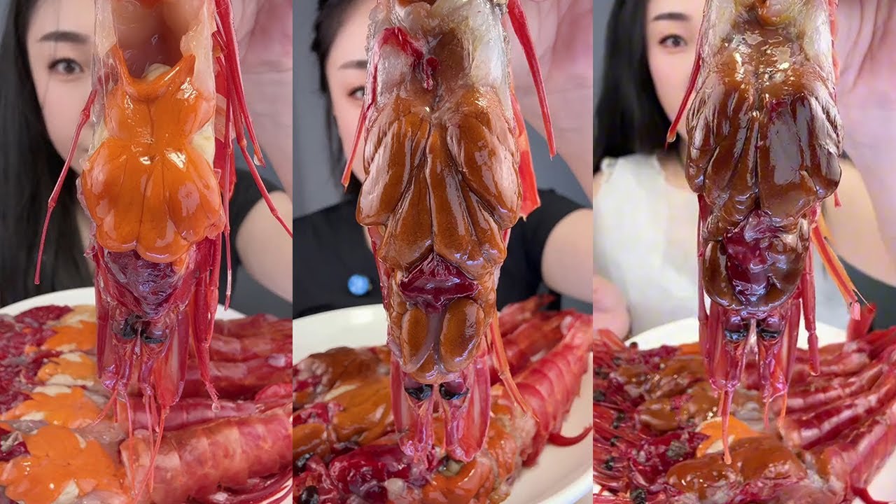 【Yummy】Carabinero prawn🦐🦐#mukbang#asmr#Seafood