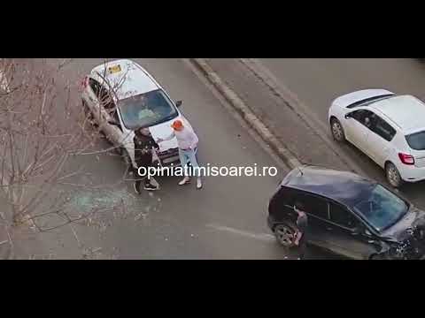 Sofer batut de un taximetrist in trafic la Timisoara