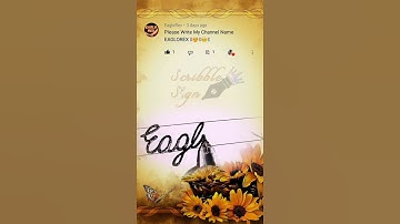 Eaglorex Channel Name Writing (Special Requested VIDEO) #namewriting  #cursivewriting #scribblesign