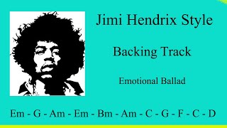 Video thumbnail of "Jimi Hendrix Style Emotional Ballad Backing Track"