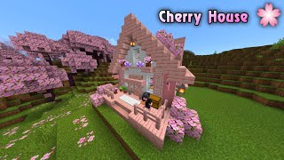 ⛏️สอนสร้างบ้านเชอรี่ Cherry House 🌸 Minecraft Creation