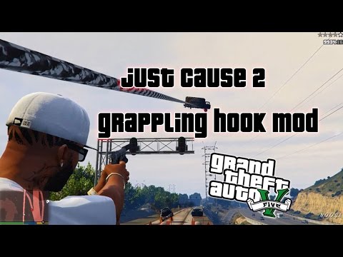 GTA 5 Just Cause 2 Grappling hook mod - YouTube