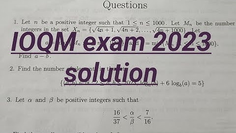IOQM exam 2023 solution :question  5  #trending #maths #foryou