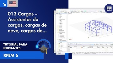 [EN] Tutorial sobre o RFEM 6 para iniciantes | 013 Cargas | Assistentes de carga | Cargas de neve...