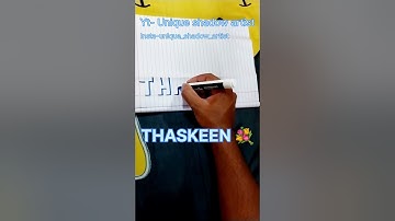 Thaskeen name shadow comment your name